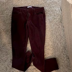 LOFT size 6 Purple Curvy Skinny Corduroy Pants